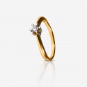 Złoty pierścionek zaręczynowy z brylantem KOD PRODUKTU: PZ 403