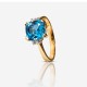 Złoty pierścionek z topazem i brylantami KOD PRODUKTU: P 405