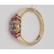 Złoty pierścionek z brylantami i rubinami KOD PRODUKTU: GAL 486
