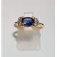 Złoty pierścionek z szafirem i diamentami KOD PRODUKTU: P 033