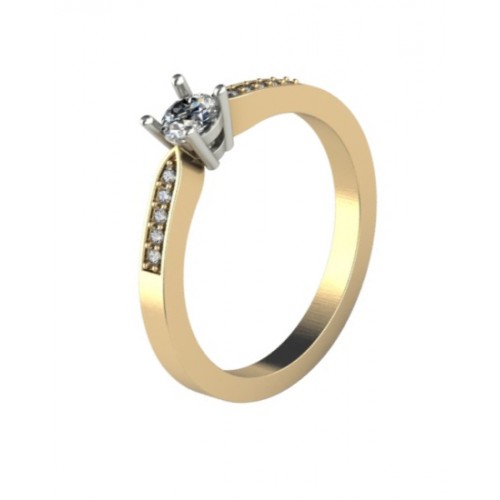 Złoty pierścionek zaręczynowy z brylantami KOD PRODUKTU: PZ 357