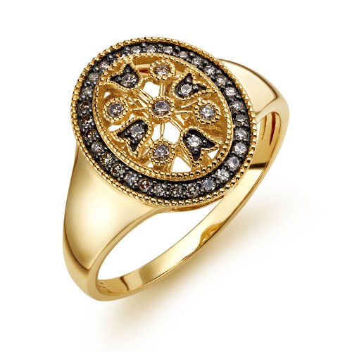 Złoty pierścionek z brylantami KOD PRODUKTU: P 546