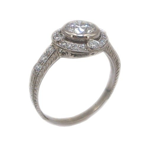 Złoty pierścionek zaręczynowy z brylantami KOD PRODUKTU: PZ 575
