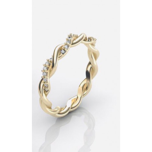 Złoty pierścionek zaręczynowy z brylantami KOD PRODUKTU: PZ 578