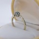 Złoty pierścionek zaręczynowy z topazem KOD PRODUKTU: PZ 103