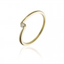 Złoty pierścionek zaręczynowy z diamentem KOD PRODUKTU: PZ 045